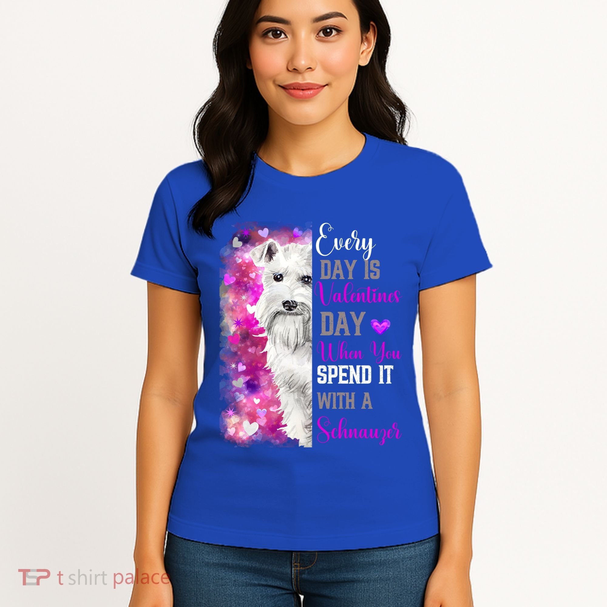 Miniature Schnauzer Mom Funny Valentines Day Dog Lovers Gift Women's T-Shirt