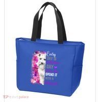 Miniature Schnauzer Mom Funny Valentines Day Dog Lovers Gift Tote Bag thumb 3