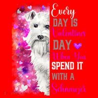 Miniature Schnauzer Mom Funny Valentines Day Dog Lovers Gift Santa Hat thumb 1