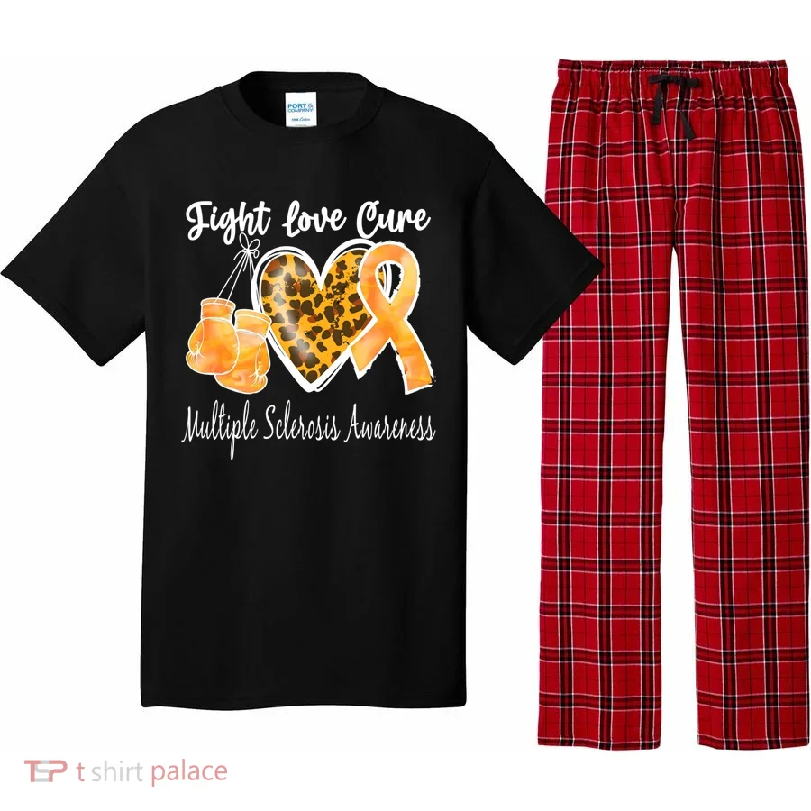 Multiple Sclerosis Ms Fight Love Cure Gift Pajama Set