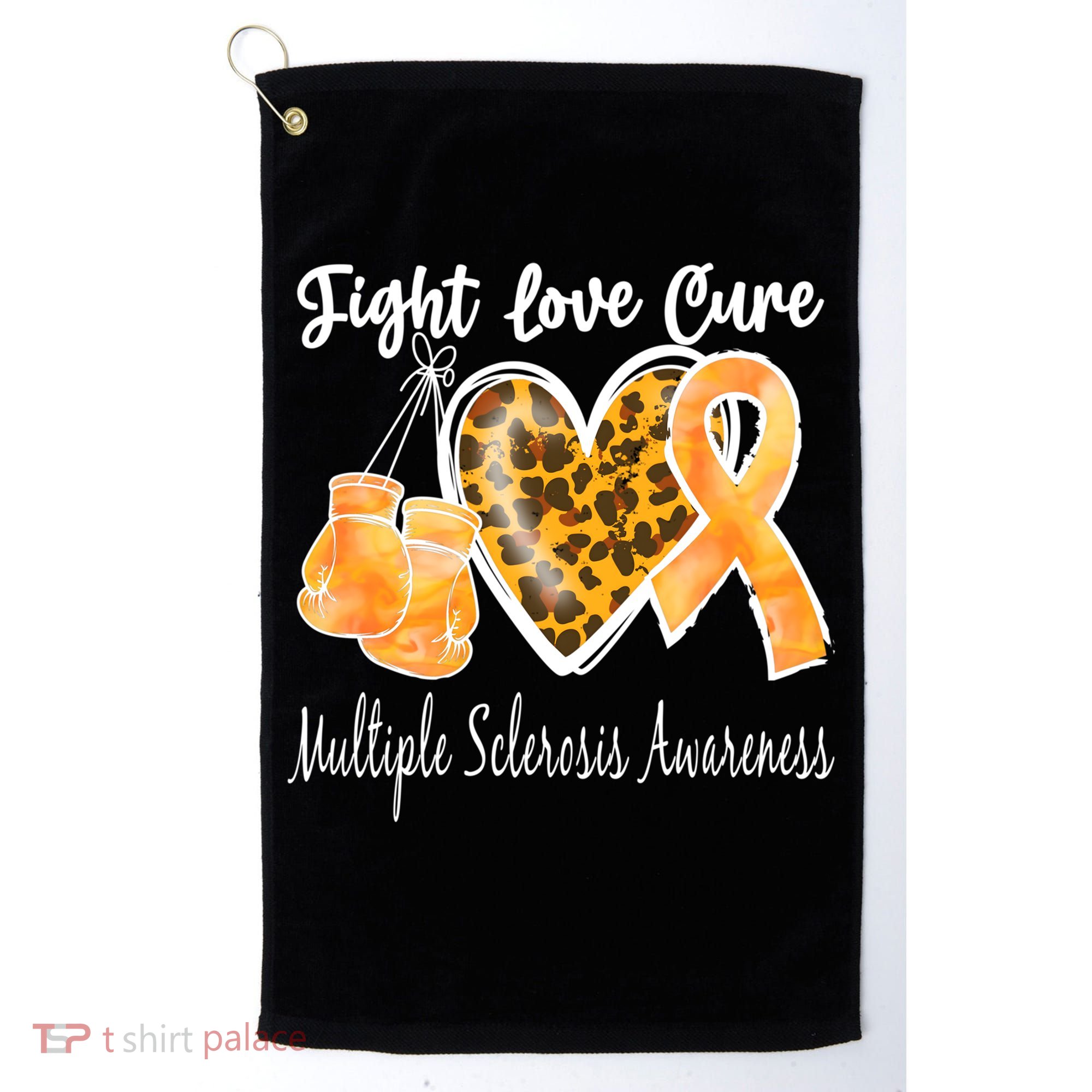 Multiple Sclerosis Ms Fight Love Cure Gift Golf Towel