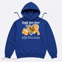 Multiple Sclerosis Ms Fight Love Cure Gift Hoodie thumb 0