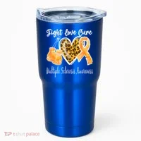 Multiple Sclerosis Ms Fight Love Cure Gift Tumbler thumb 0