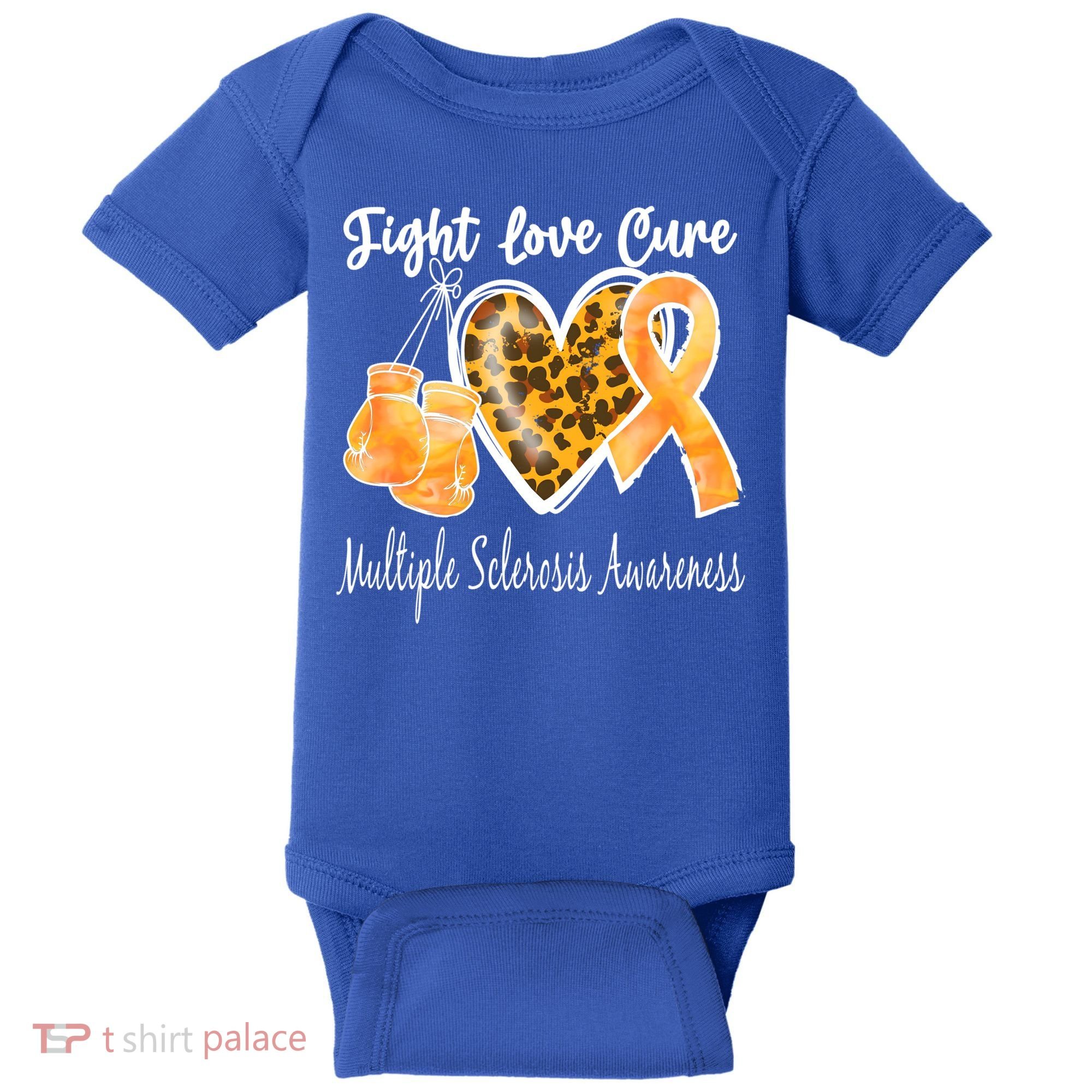 Multiple Sclerosis Ms Fight Love Cure Gift Baby Bodysuit