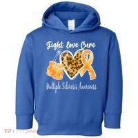 Multiple Sclerosis Ms Fight Love Cure Gift Toddler Hoodie thumb 0