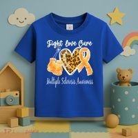 Multiple Sclerosis Ms Fight Love Cure Gift Toddler T-Shirt thumb 3