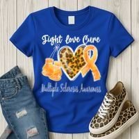 Multiple Sclerosis Ms Fight Love Cure Gift Women's T-Shirt thumb 3