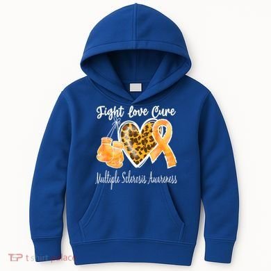 Multiple Sclerosis Ms Fight Love Cure Gift Kids Hoodie