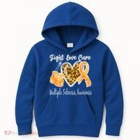 Multiple Sclerosis Ms Fight Love Cure Gift Kids Hoodie thumb 0