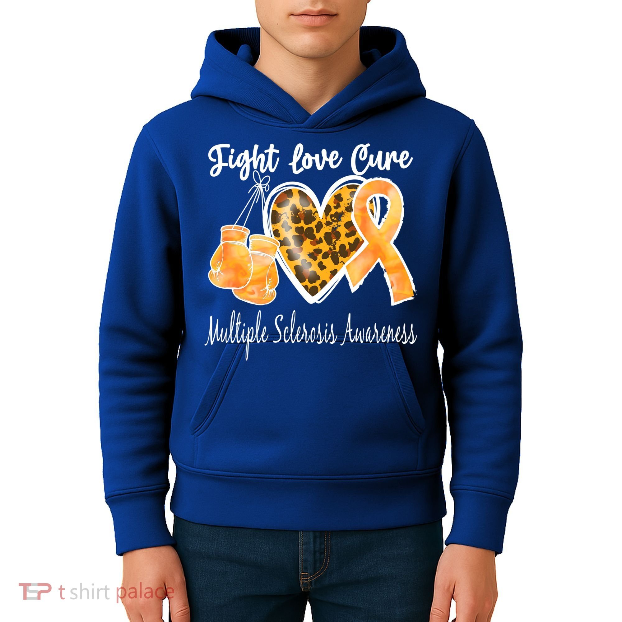 Multiple Sclerosis Ms Fight Love Cure Gift Kids Hoodie