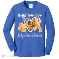 Multiple Sclerosis Ms Fight Love Cure Gift Kids Long Sleeve Shirt thumb 0