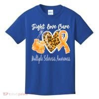 Multiple Sclerosis Ms Fight Love Cure Gift Kids T-Shirt thumb 0
