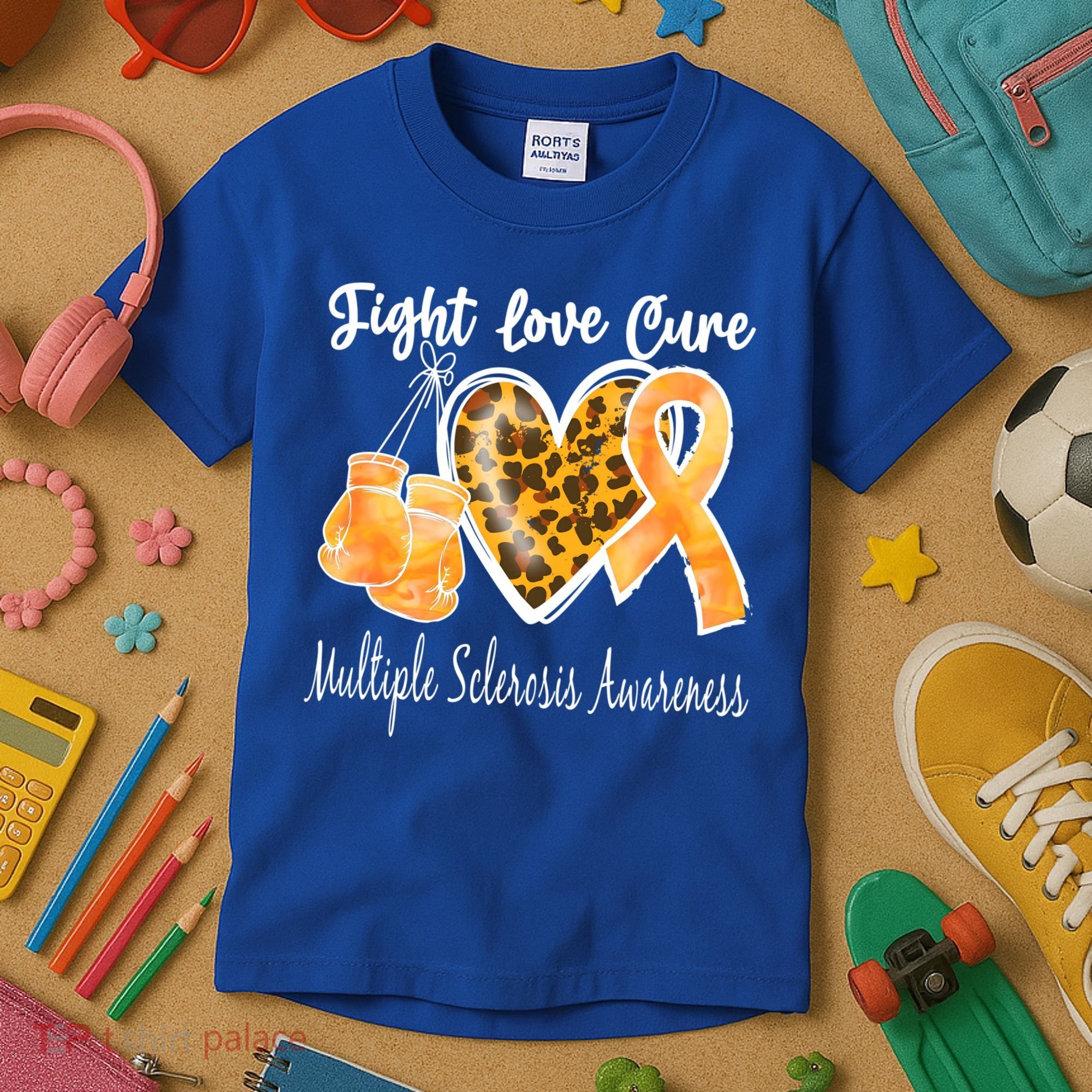Multiple Sclerosis Ms Fight Love Cure Gift Kids T-Shirt
