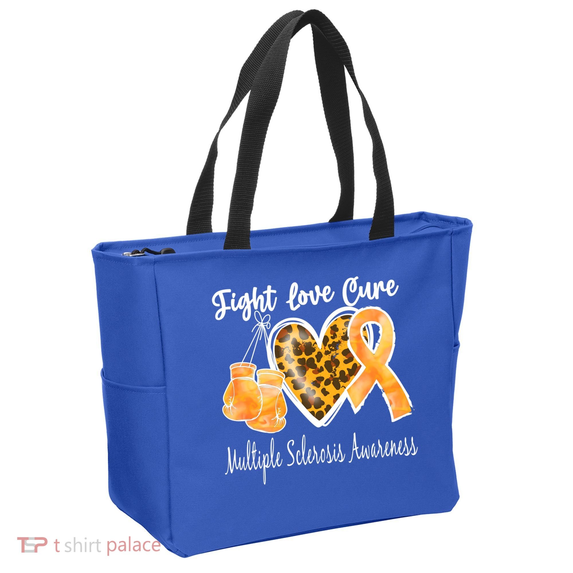 Multiple Sclerosis Ms Fight Love Cure Gift Tote Bag