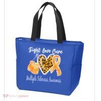Multiple Sclerosis Ms Fight Love Cure Gift Tote Bag thumb 3