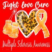 Multiple Sclerosis Ms Fight Love Cure Gift Santa Hat thumb 1