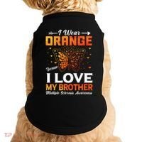 Multiple Sclerosis Ms Warrior I Wear Orange Brother Funny Gift Doggie Tank thumb 0
