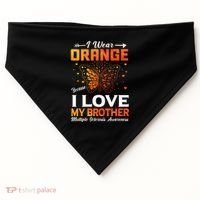 Multiple Sclerosis Ms Warrior I Wear Orange Brother Funny Gift USA-Made Doggie Bandana thumb 0