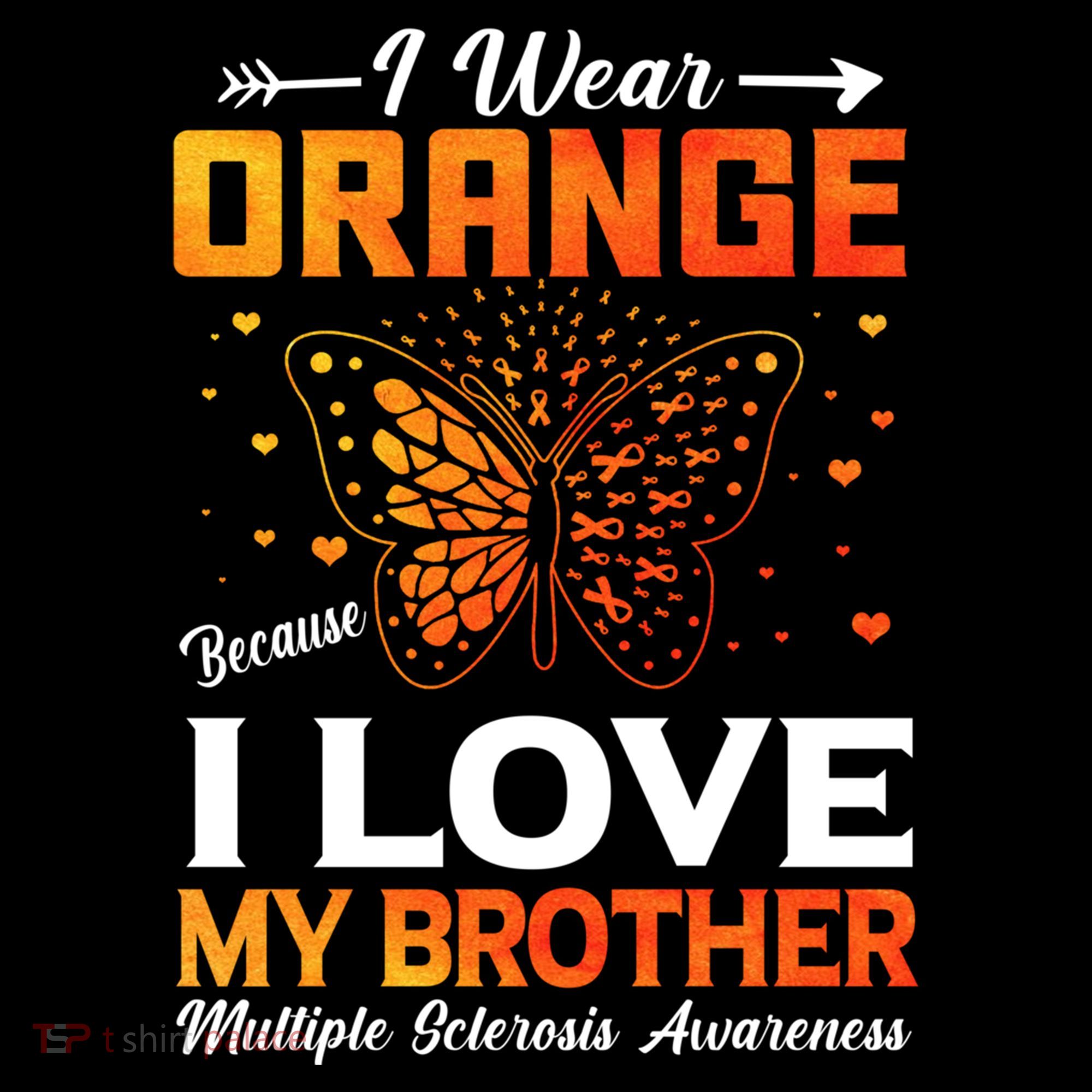Multiple Sclerosis Ms Warrior I Wear Orange Brother Funny Gift Women's Hoodie