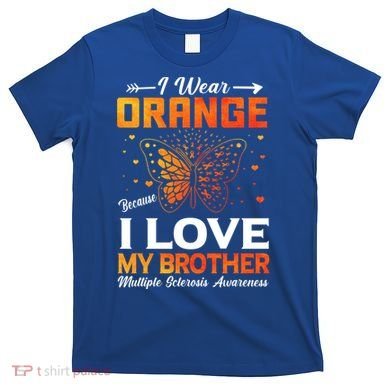 Multiple Sclerosis Ms Warrior I Wear Orange Brother Funny Gift T-Shirt
