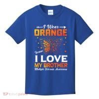 Multiple Sclerosis Ms Warrior I Wear Orange Brother Funny Gift Kids T-Shirt thumb 0