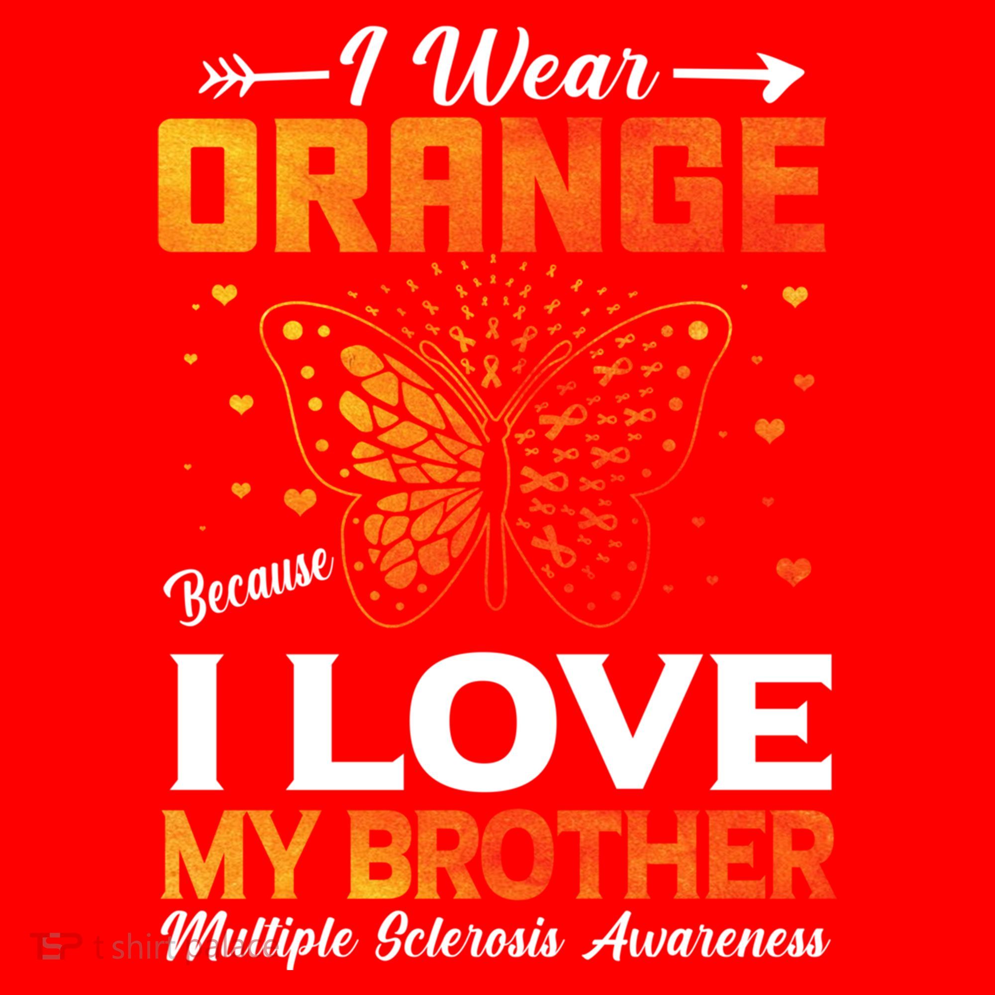 Multiple Sclerosis Ms Warrior I Wear Orange Brother Funny Gift Santa Hat