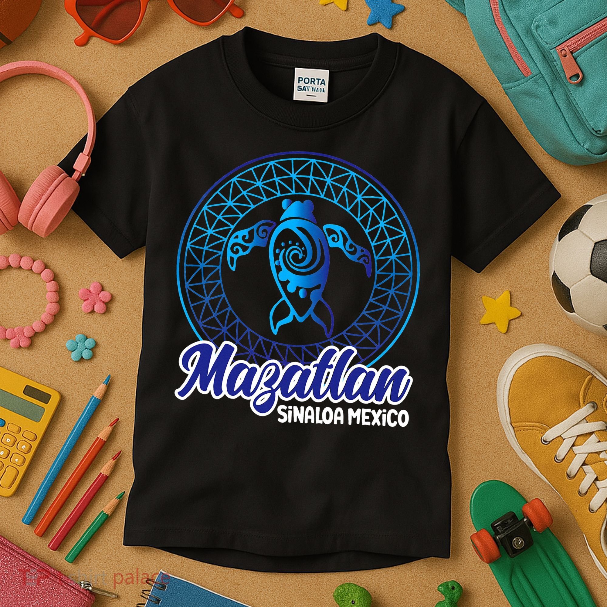 Mazatlan Sinaloa Mexico Souvenirs Baja California Turtles Kids T-Shirt