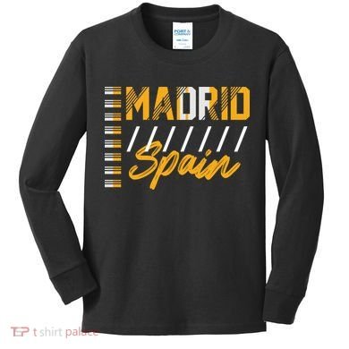 Madrid Spain Kids Long Sleeve Shirt