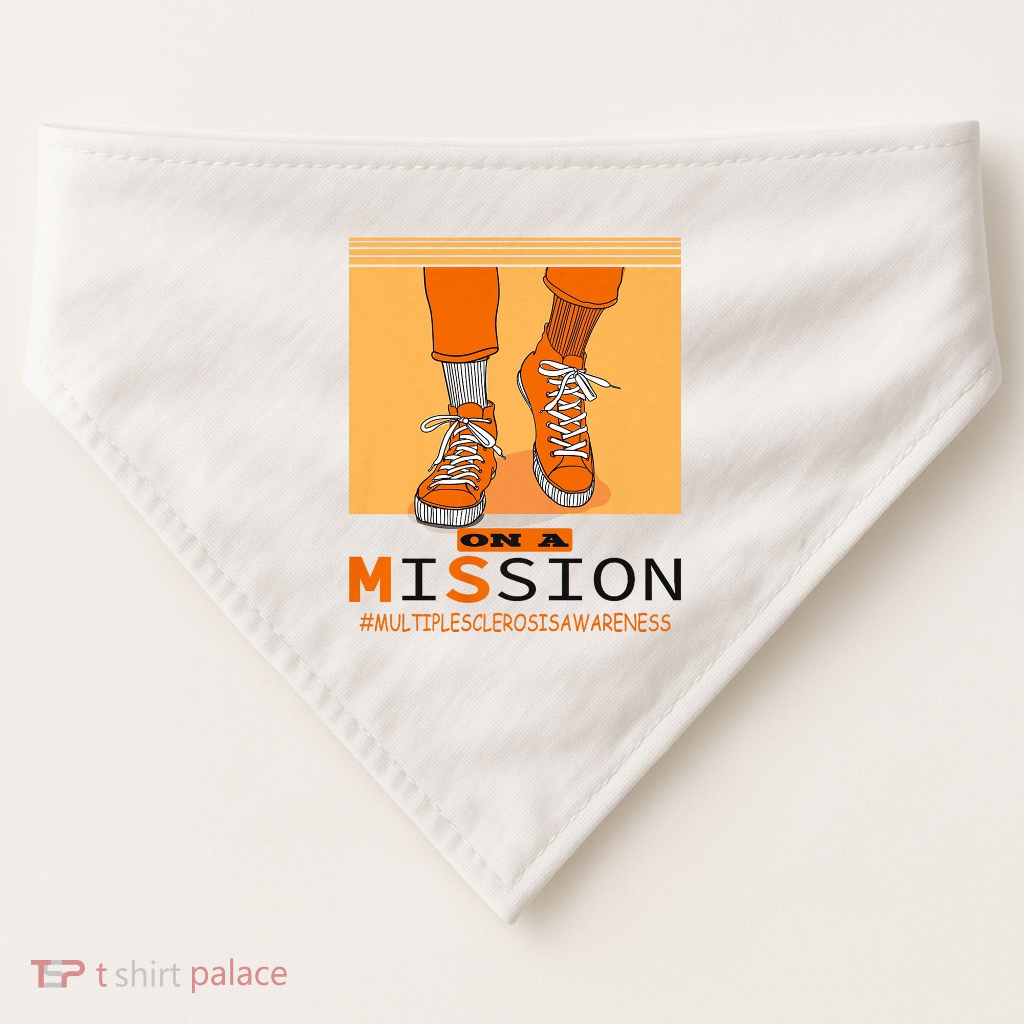 Multiple Sclerosis Ms Awareness Walk On Mission USA-Made Doggie Bandana