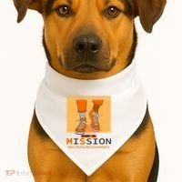 Multiple Sclerosis Ms Awareness Walk On Mission USA-Made Doggie Bandana thumb 1