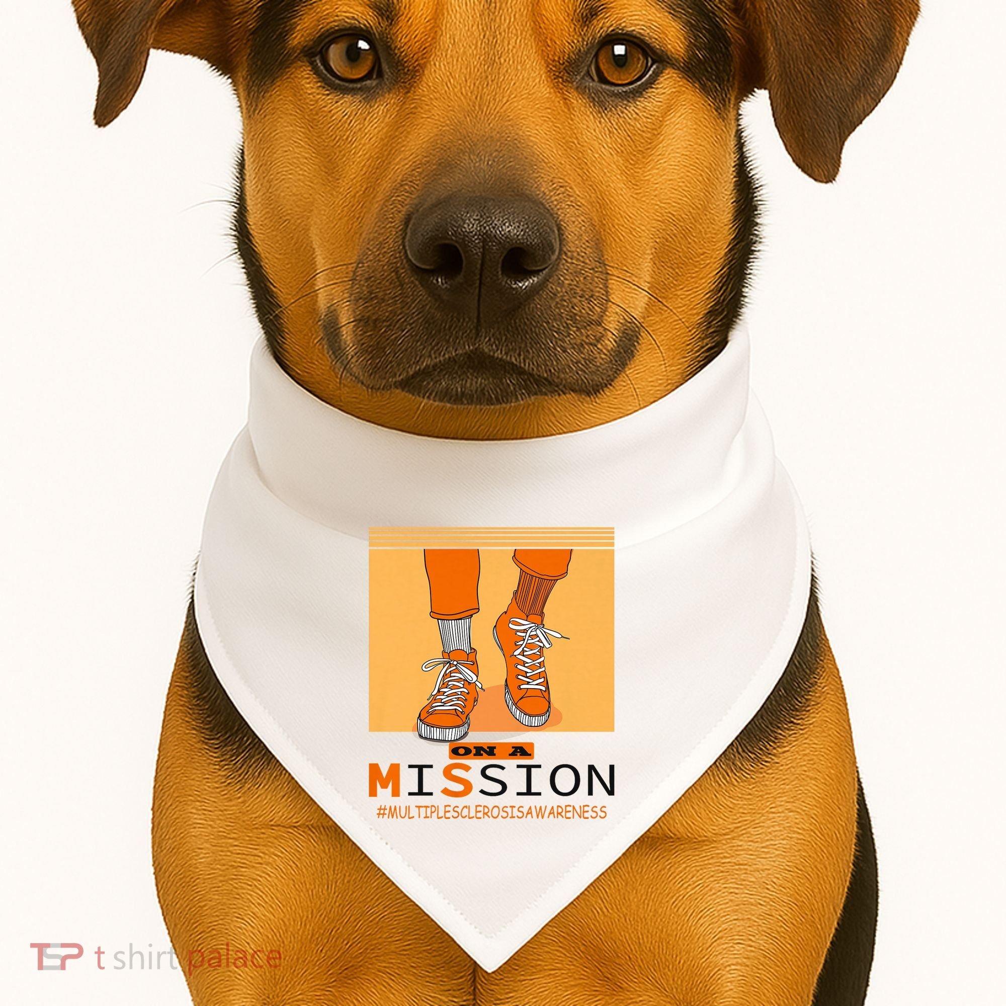 Multiple Sclerosis Ms Awareness Walk On Mission USA-Made Doggie Bandana
