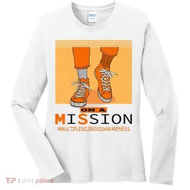 Multiple Sclerosis Ms Awareness Walk On Mission Women's Long Sleeve Shirt