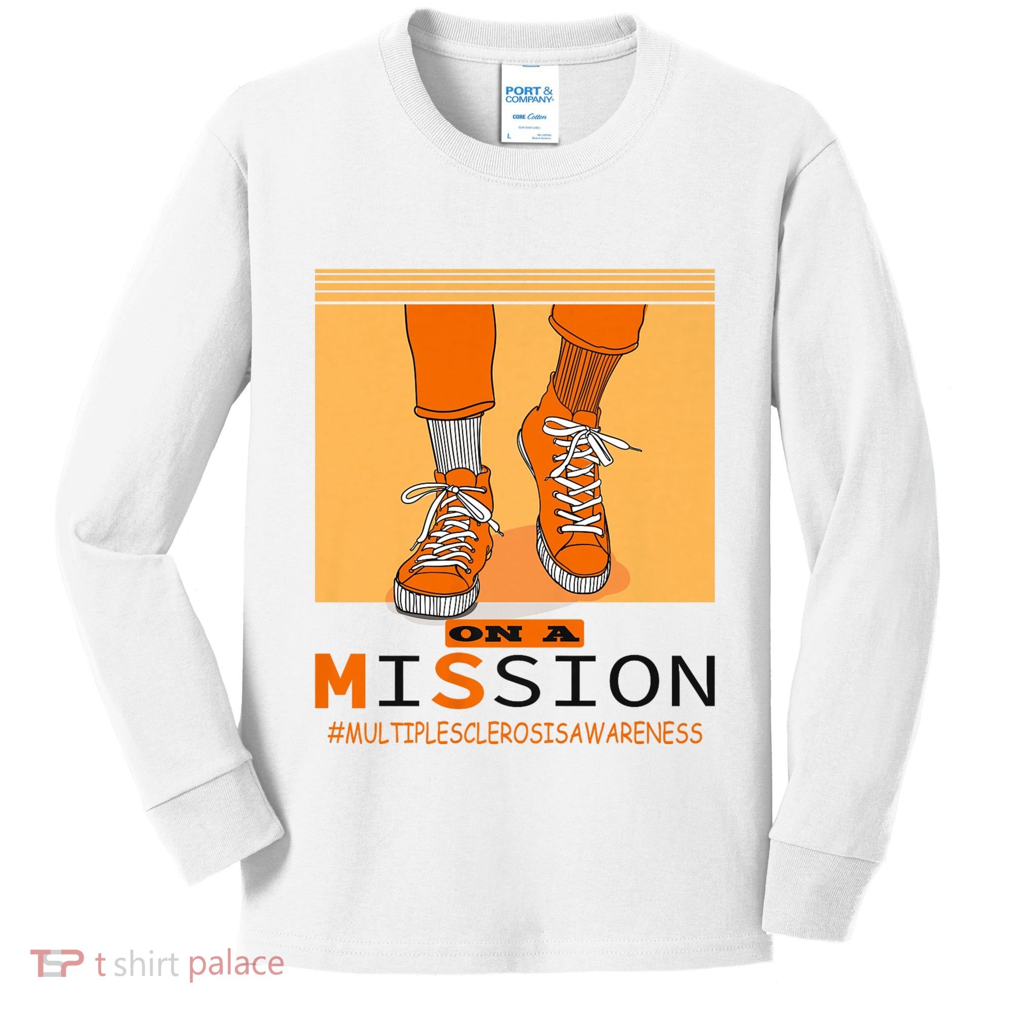 Multiple Sclerosis Ms Awareness Walk On Mission Kids Long Sleeve Shirt