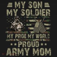 My Son My Soldier Proud Army Mother Mom Military Women's Hoodie thumb 2
