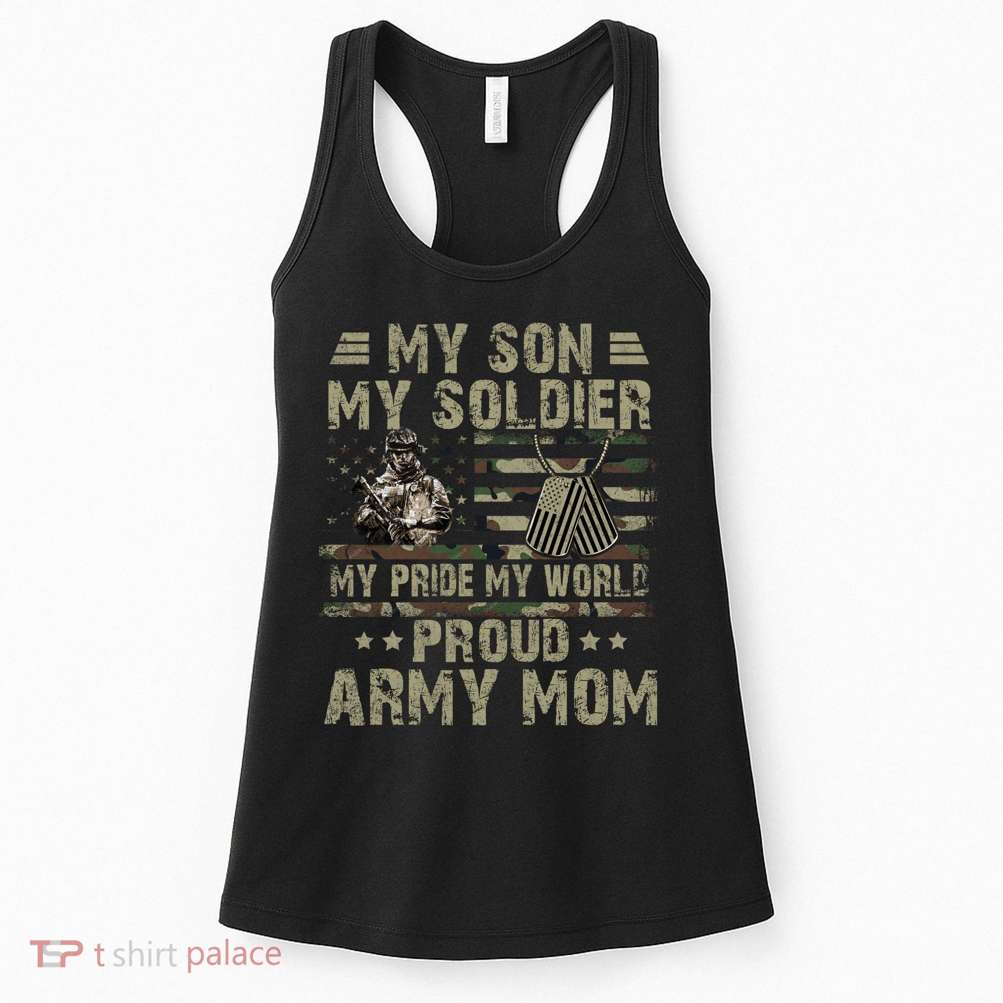 My Son My Soldier Proud Army Mother Mom Military Women's Tank Top