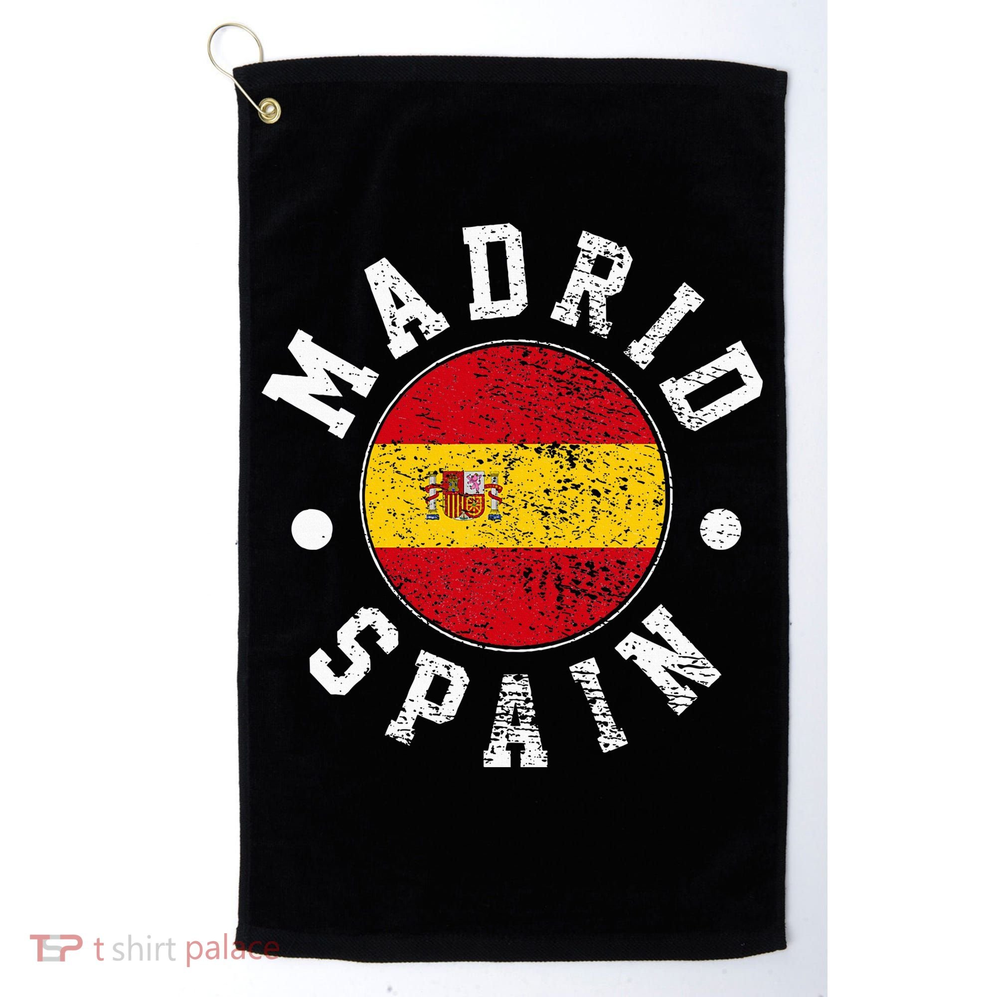 Madrid Spain Golf Towel