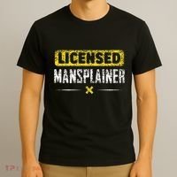 Mansplainer Saying Mansplain Mansplaining T-Shirt thumb 3