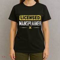Mansplainer Saying Mansplain Mansplaining T-Shirt thumb 4