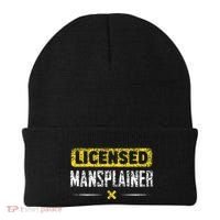Mansplainer Saying Mansplain Mansplaining Beanie thumb 0