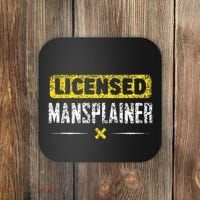 Mansplainer Saying Mansplain Mansplaining Coaster thumb 0