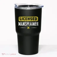 Mansplainer Saying Mansplain Mansplaining Tumbler thumb 0