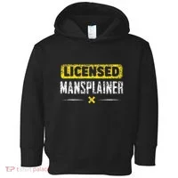 Mansplainer Saying Mansplain Mansplaining Toddler Hoodie thumb 0