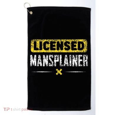 Mansplainer Saying Mansplain Mansplaining Golf Towel