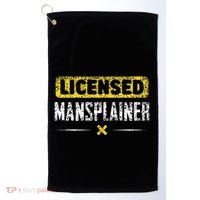 Mansplainer Saying Mansplain Mansplaining Golf Towel thumb 0