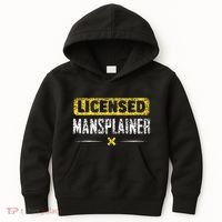 Mansplainer Saying Mansplain Mansplaining Kids Hoodie thumb 0
