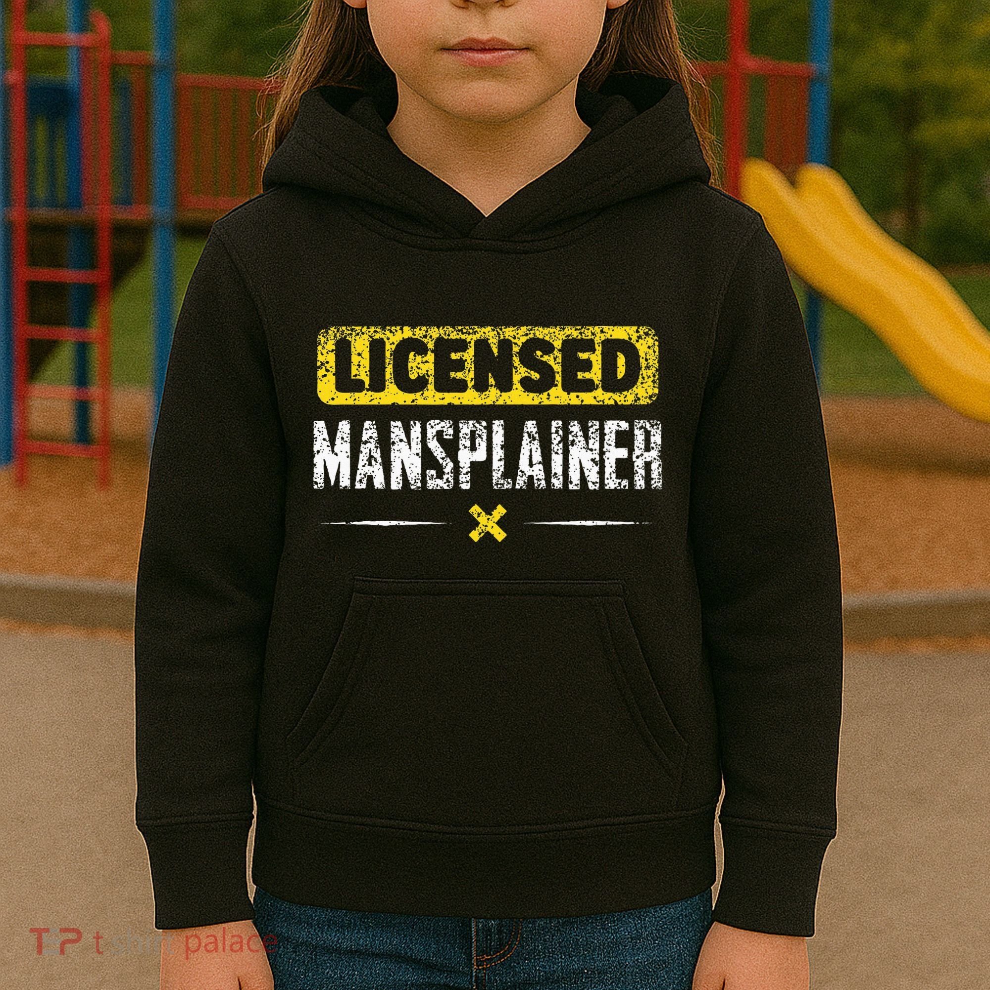 Mansplainer Saying Mansplain Mansplaining Kids Hoodie