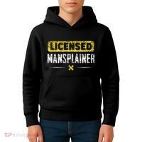 Mansplainer Saying Mansplain Mansplaining Kids Hoodie thumb 4