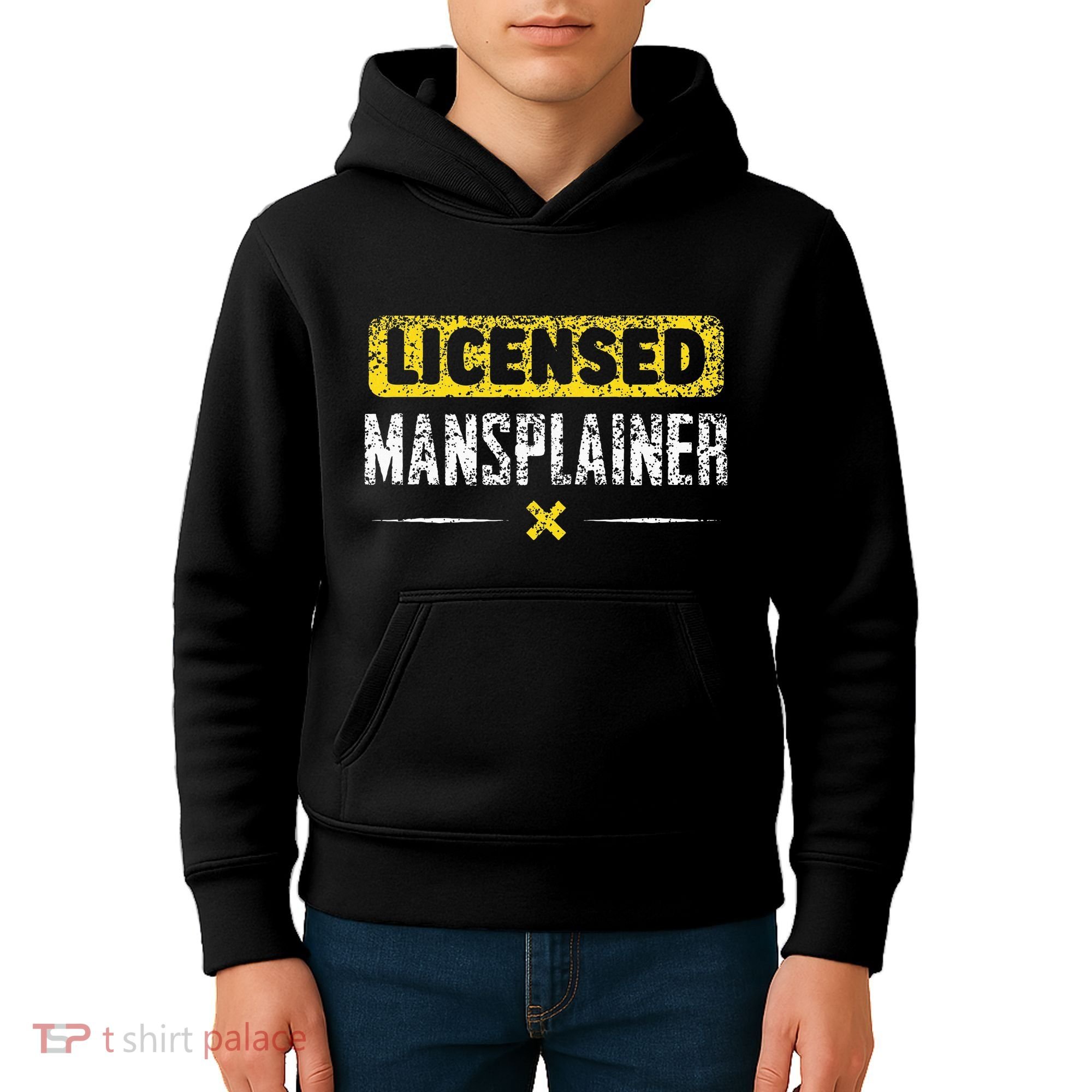 Mansplainer Saying Mansplain Mansplaining Kids Hoodie