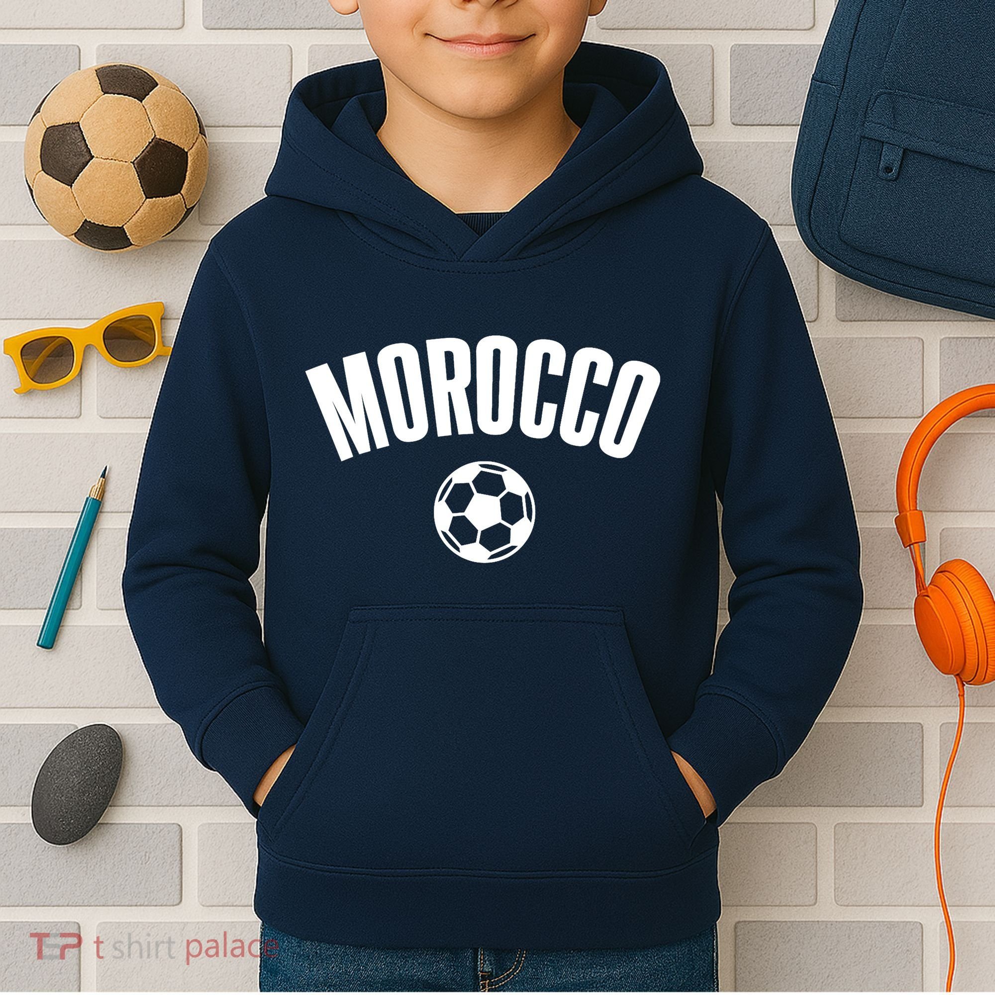 Morocco Soccer Kids Hoodie