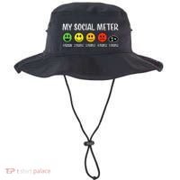My Social Meter Funny Introvert Too Many People Sarcasm Bucket Hat thumb 0